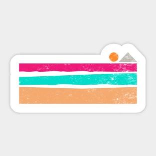 Retro Summer Sunset Sticker